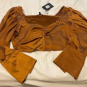 Fashion Nova Satin Crop Top